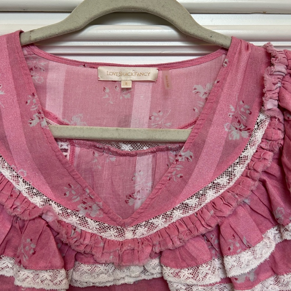 Loveshackfancy Bonita Dress Pink Jam - Picture 2 of 6